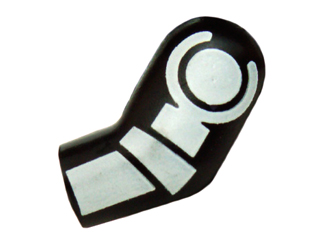 Lego Arm, Left with White Minifigure Skeleton Pattern / Black