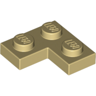 Lego Plate 2 x 2 Corner / Tan