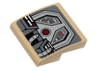 Lego Slope, Curved 2 x 2 x 2/3 with SW Spaceship Control Panel and Steering Pattern (Sticker) - Set 75048