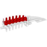 Lego Large Figure Weapon Spined Long Blade, Marbled Red Pattern (Krika) / Milky White