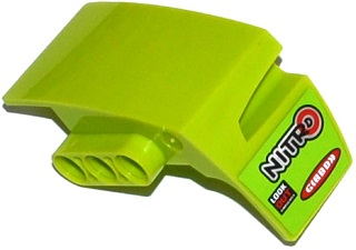 Lego Technic, Panel Car Mudguard Left with 'NITRO', 'LOOK OUT' and 'GIRBON' Pattern (Sticker) - Set 42037