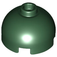 Lego Brick, Round 2 x 2 Dome Top / Dark Green