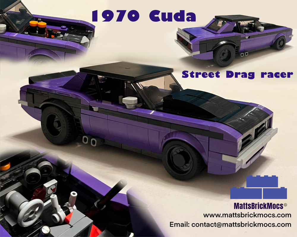 Lego 1970 Plymouth Cuda Street Drag Racer