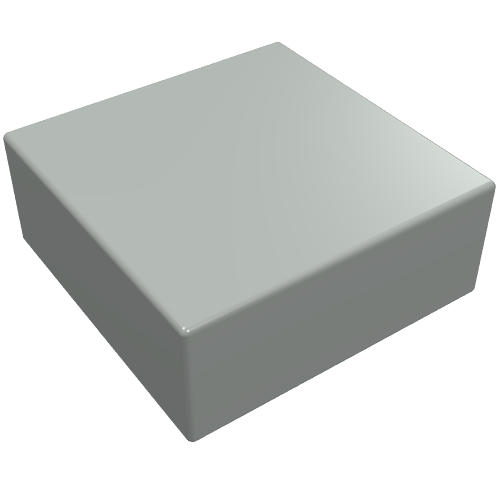 Lego Tile 1 x 1 without Groove / Light Gray