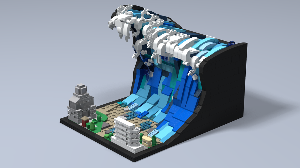 Lego Diorama: The Tsunami