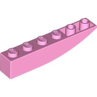 Lego Brick Curved Inverted 6 x 1 / Bright Pink