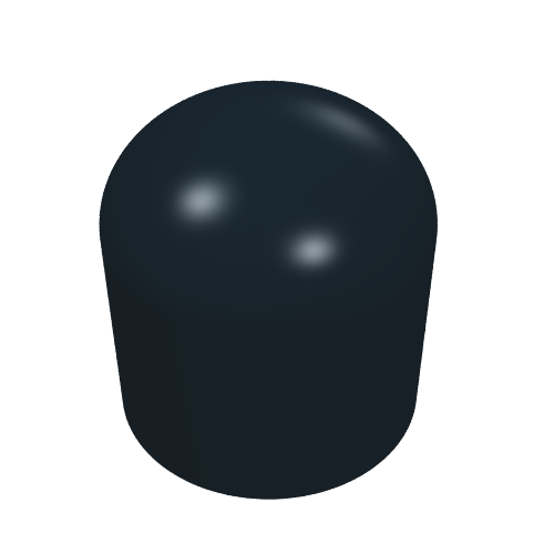 Lego Brick Round 1 x 1 x 2/3 Light Bulb Cover / Black
