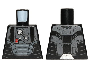 Lego Torso SW Armor Plates with Breathing Apparatus Pattern (SW Darth Malgus) / Black