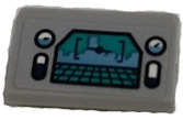 Lego Slope 30 1 x 2 x 2/3 with Control Panel with Head-Up Display (HUD) and Gauges Pattern (Sticker) - Set 76131 / Light Bluish Gray