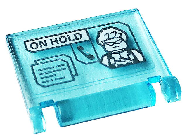 Lego Minifigure, Utensil Book Cover with 'ON HOLD', Phone, and Minifigure Pattern (Sticker) - Set 76166