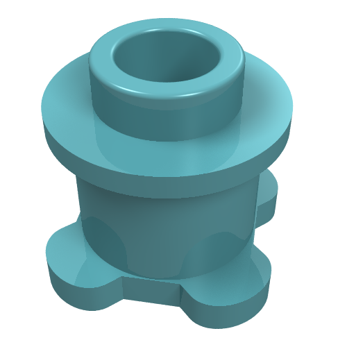 Lego Belville / Scala, Brick Round 1 x 1 x 2/3 Round / Light Turquoise