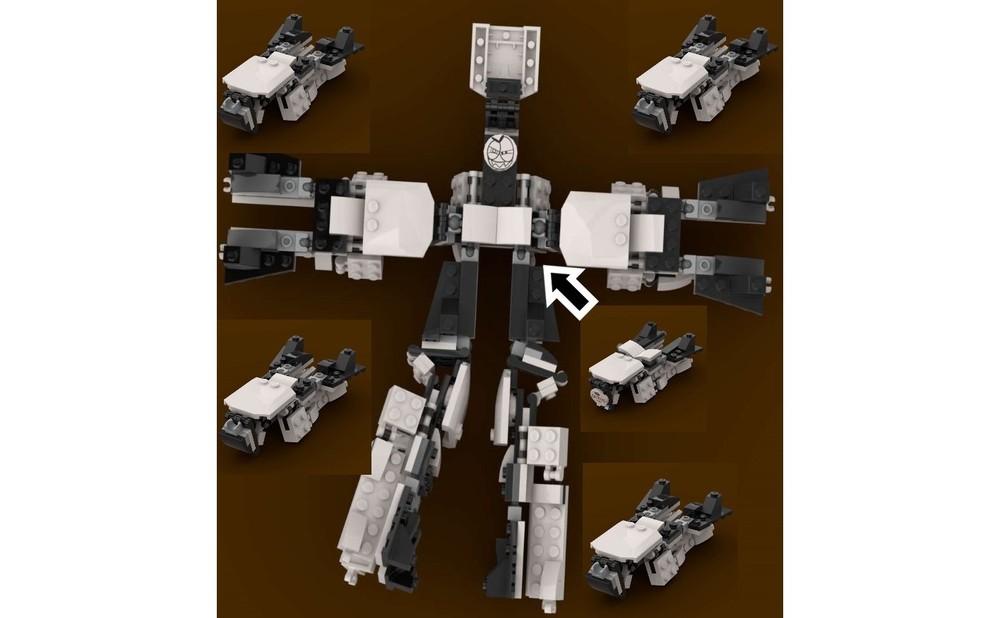 Lego Space Transformer Robot Combiner