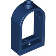 Lego Window 1 x 2 x 2 2/3 with Rounded Top / Dark Blue