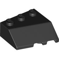 Lego Brick Wedged, Sloped 45° 3 x 3 Left / Black