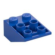 Lego Brick Sloped Inverted 33° 3 x 2, Connections between Studs, Ovoid Bottom Pin / Blue