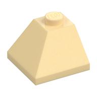Lego Brick Sloped 45° 2 x 2 Double Convex / Tan