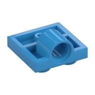 Lego Plate Special 2 x 2 with 1 Pin Hole [Complete Underside Rib] / Dark Azure
