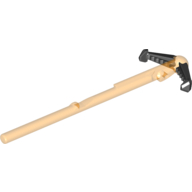 Lego Projectile, Bar 8L with Black Arrow End (Spring Shooter Dart) / Trans-Orange