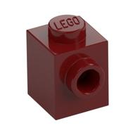 Lego Brick Special 1 x 1 with Stud on 1 Side / Dark Red