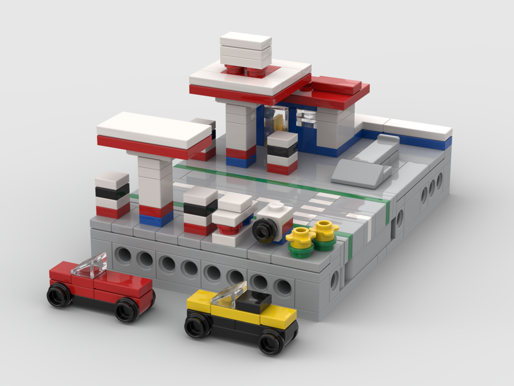 Lego 6375 - Exxon Gas Station (microscale version)