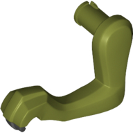 Lego Animal Body Part, Dinosaur, Raptor / Dilophosaurus Arm / Leg, Left, Black Claws Print / Olive Green
