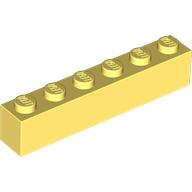 Lego Brick 1 x 6 / Bright Light Yellow