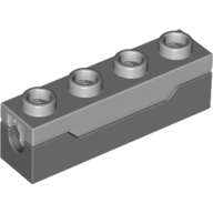 Lego Launcher, Brick Special 1 x 4 Spring Shooter with Light Bluish Gray Top / Dark Bluish Gray