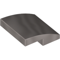 Lego Brick Curved 2 x 2 x 2/3 / Flat Silver
