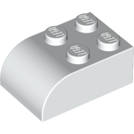 Lego Brick Curved 2 x 3 / White