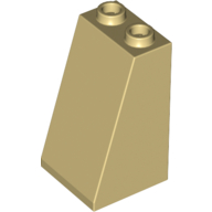 Lego Brick Sloped 75° 2 x 2 x 3 [Hollow Studs] / Tan