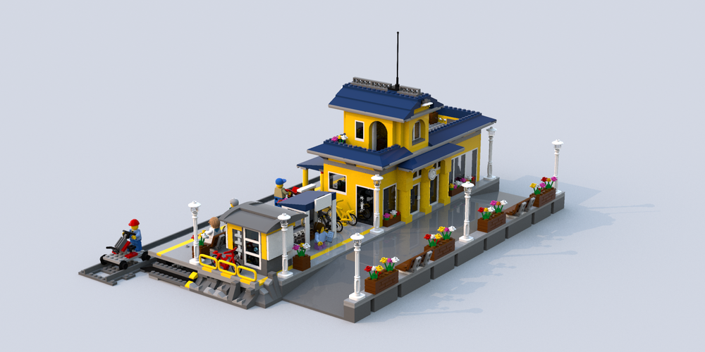 Lego Yellow train station