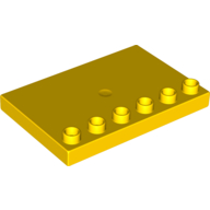 Lego Duplo Plate Special 4 x 6 with Studs on Edge / Yellow