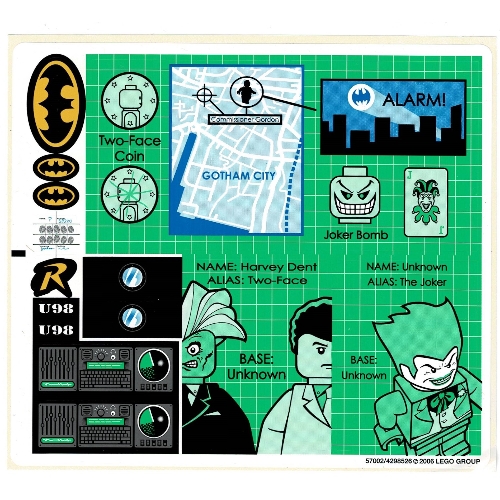 Lego Sticker Sheet for Set 7783-1 / [No Color/Any Color]