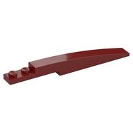 Lego Brick Curved 10 x 1 [Symmetric Inside Ridges] / Dark Red