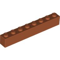Lego Brick 1 x 8 / Dark Orange