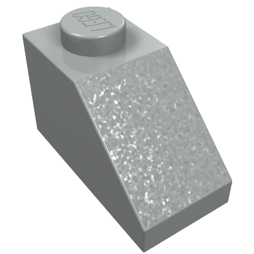 Lego Brick Sloped 45° 2 x 1 without Bottom Pin / Light Gray