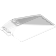 Lego Windscreen 8 x 4 x 2 with Handle and 2 Studs [Solid Studs] [Plain] / Trans-Clear