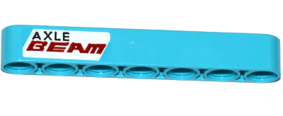 Lego Technic, Liftarm Thick 1 x 7 with 'AXLE BEAM' Pattern (Sticker) - Set 42050