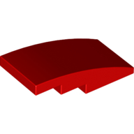 Lego Brick Curved 4 x 2 No Studs / Red