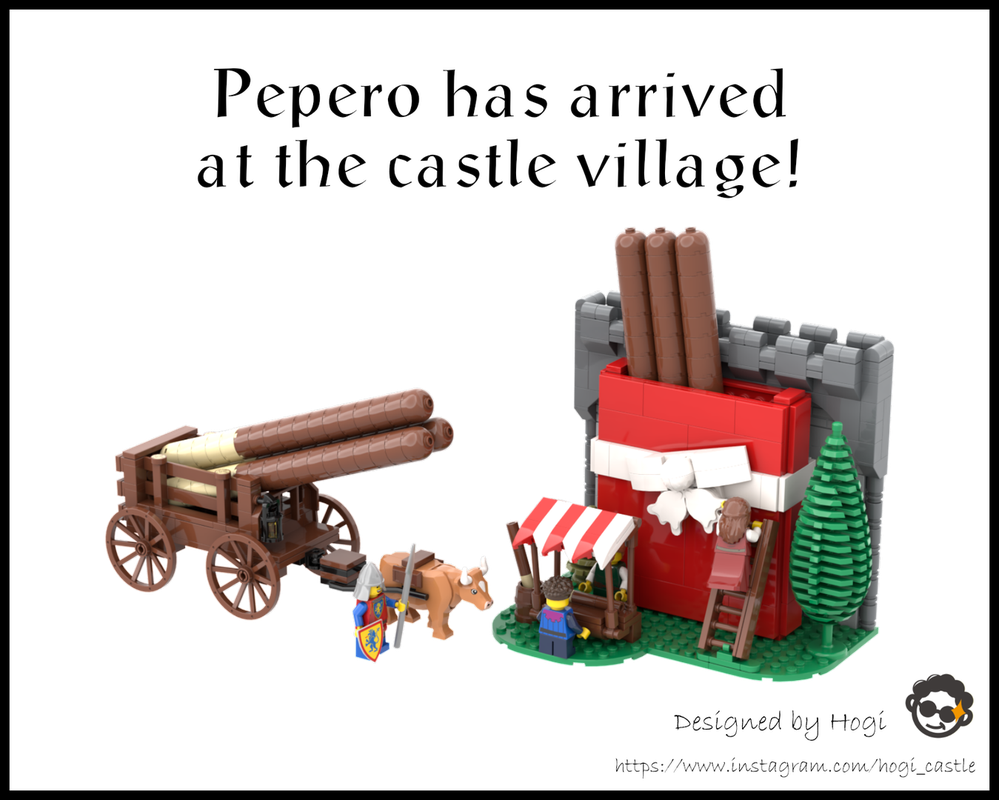 Lego Pepero has arrived at the castle village!