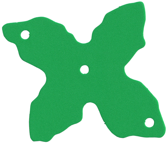 Lego Foam Part for Set 3148 - Scala Part of Pine Tree 10.5 x 9.5 with 3 Holes / Bright Green