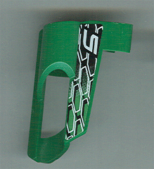 Lego Technic, Panel Fairing # 6 Small Short, Large Hole, Side B with Number 5, White and Black Hexagons Pattern (Sticker) - Set 8469