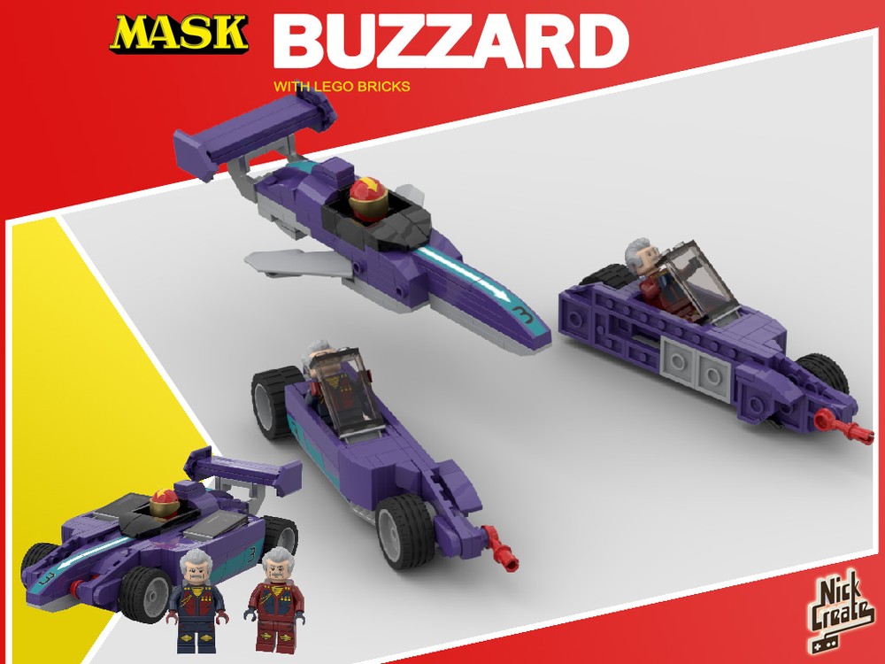 Lego M.A.S.K. - V.E.N.O.M's Buzzard Formula Race Car