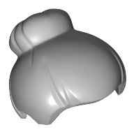 Lego Hair Top Knot Bun [Plain] / Light Bluish Gray