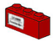 Lego Brick 1 x 3 with 'Basel - Hamburg' Pattern on Left (Sticker) - Set 7745