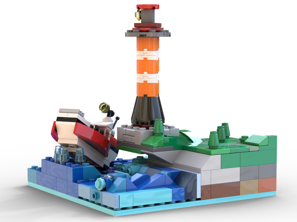 Lego Close Call Diorama