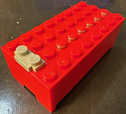 Lego Electric 9V Battery Box Small without Battery Cover / Red