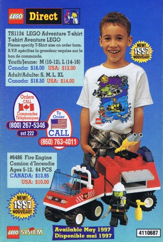 Lego 1997 Insert - Lego Direct - US/Canadian (4110687)