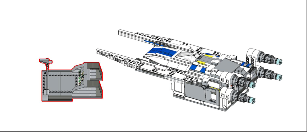 Lego Minifigure scale U wing