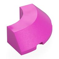 Lego Brick Round Corner 4 x 4 x 1 with Bottom Cut Outs, No Studs, Flat Top / Dark Pink
